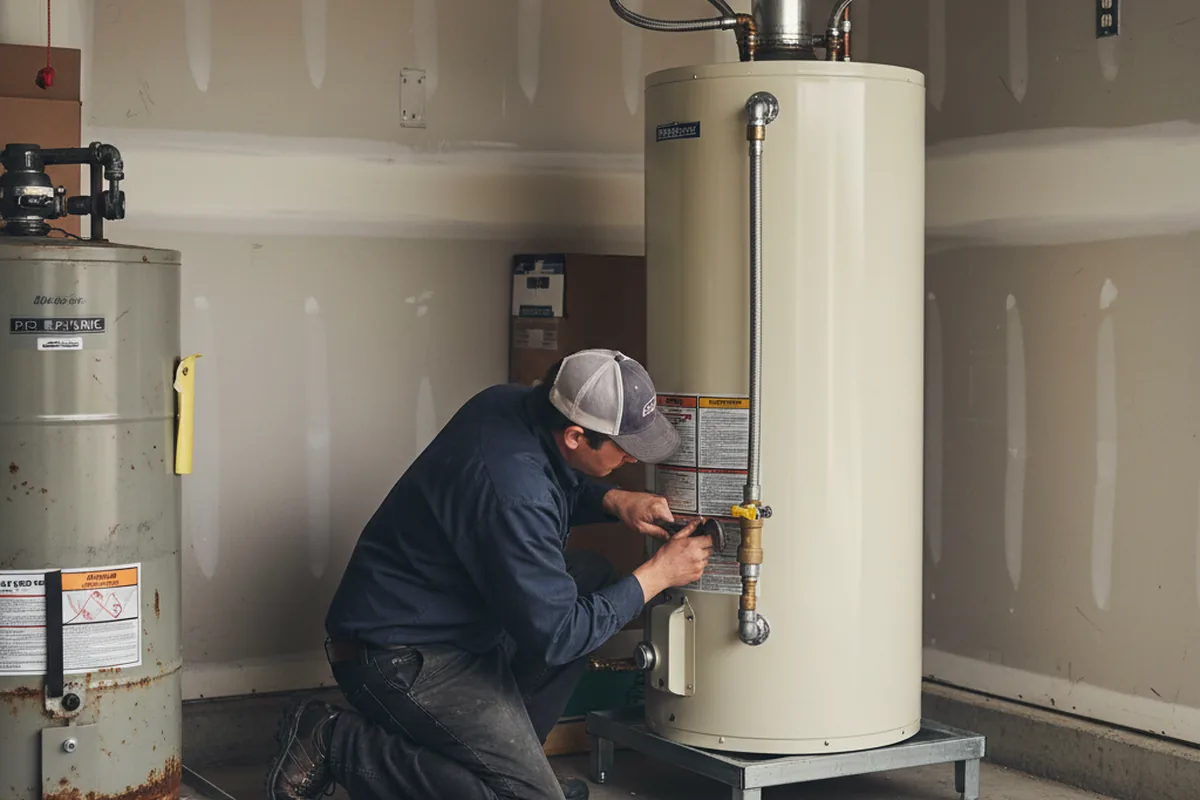 Water heater and shutoff valve replacement in Providence